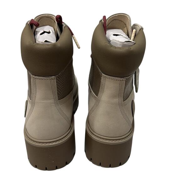 Timberland Stone Street Platform Hiker Boots -White Nubuck-Size: 8.5 - Picture 13 of 13